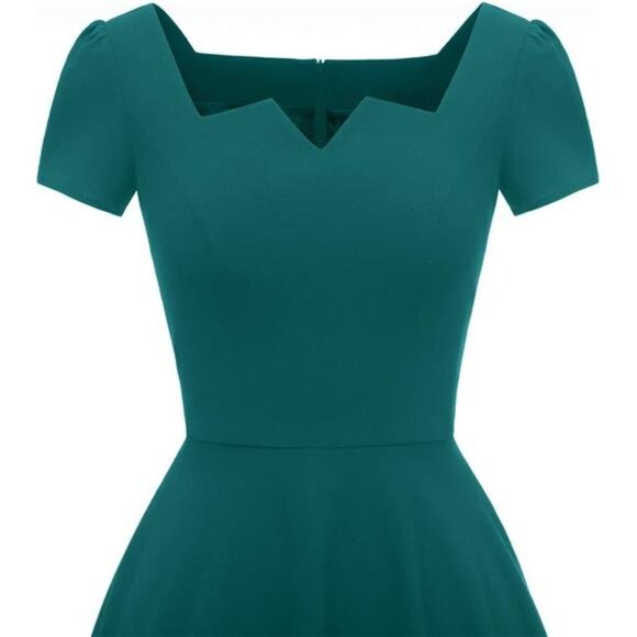 Women's Classic Tea Dress A-teal - Picture 4 of 7